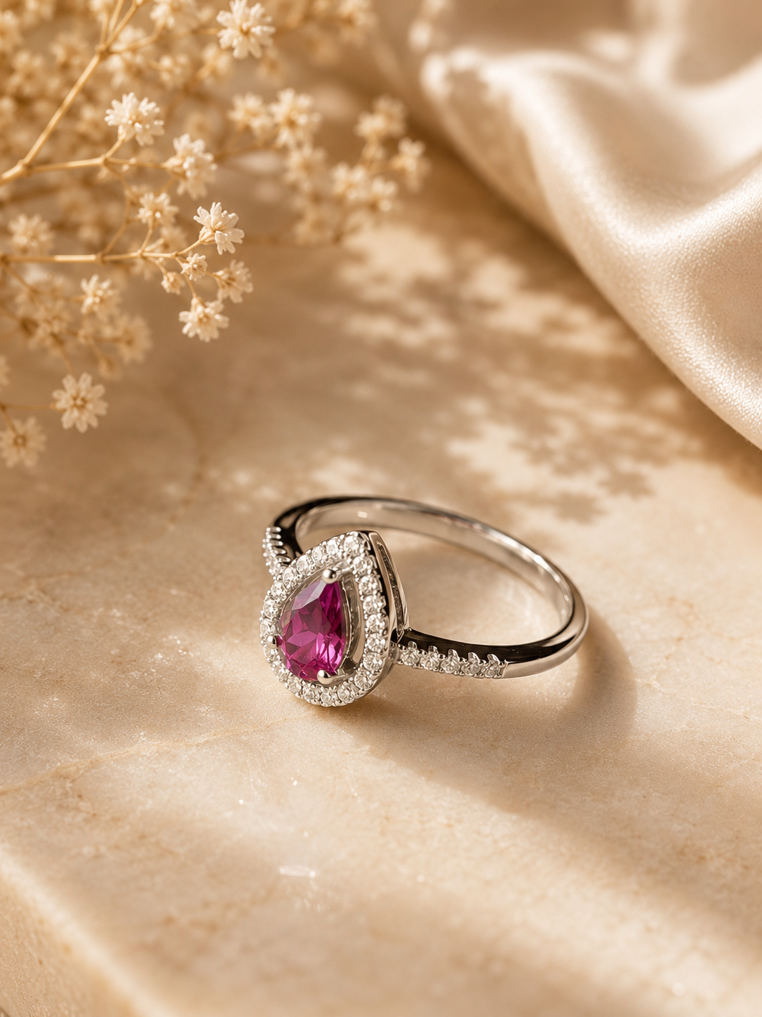 Natural Rhodonite Gardent Sterling Silver Ring