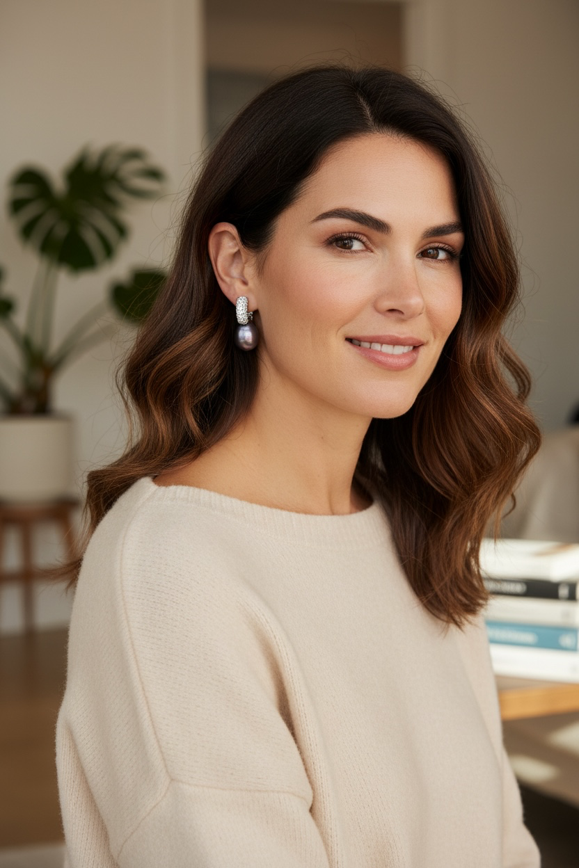 Freshwater Pear Earrings
