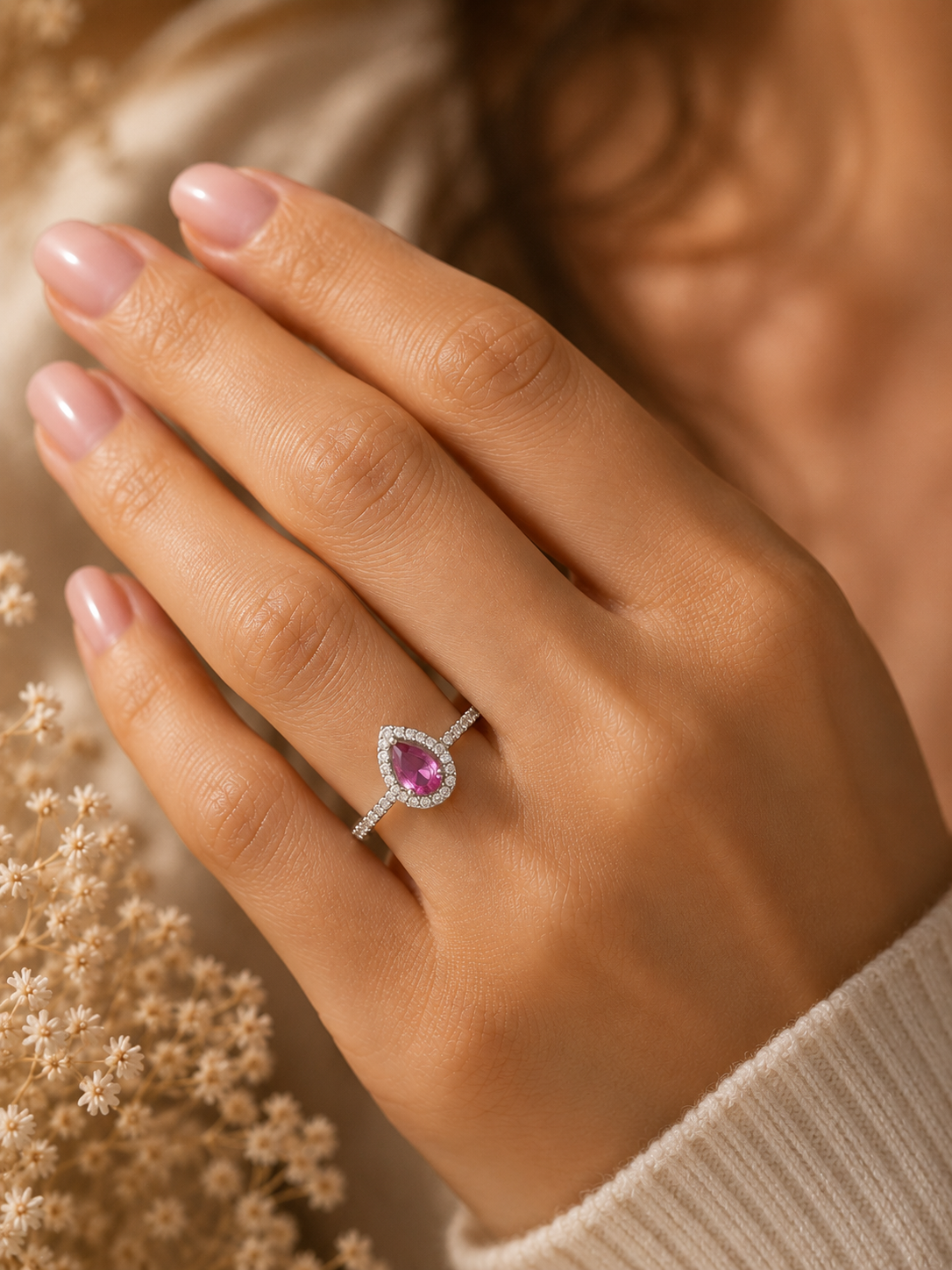 Natural Rhodonite Gardent Sterling Silver Ring